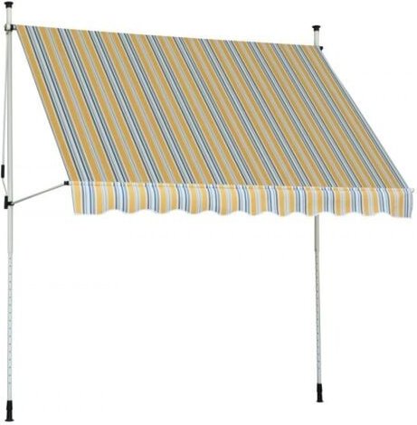 TrendLine Balkon-Markise 2,5 x 1,3 m gelb-weiß gestreift Markisen