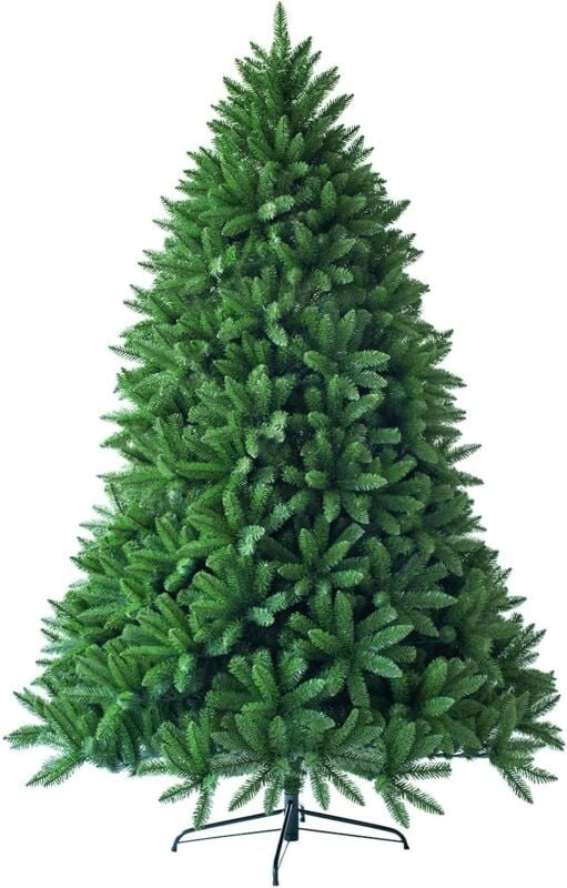 COSTWAY 225cm Künstlicher Weihnachtsbaum, Tannenbaum mit Metallstaender, Christbaum PVC Nadeln, Kunstbaum Weihnachten Kl...