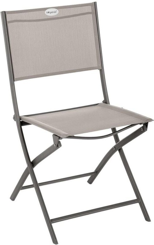 Hesperide - 4er-Set klappbare Gartenstühle Modula in Haselnussbraun und Tonka - Hespéride