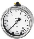 Thumbnail - Riegler - Manometer, CrNi-Stahl, g 1/4 hinten zentrisch, 0 - 2,5 bar, ø 63