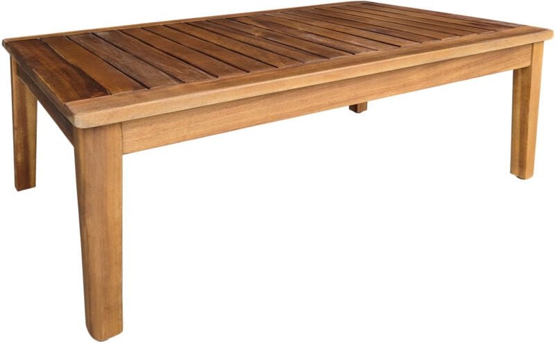 Akazienholz Garten Couchtisch geölt - 80 x 50 cm - Outdoor Loungetisch aus Massivholz