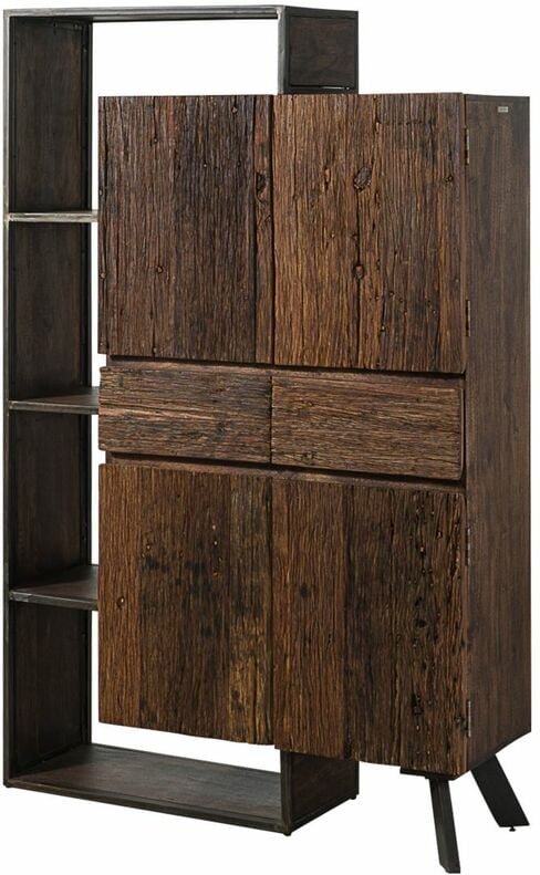 Schrank Akazie / Altholz 118x40x183 braun lackiert sevilla 01