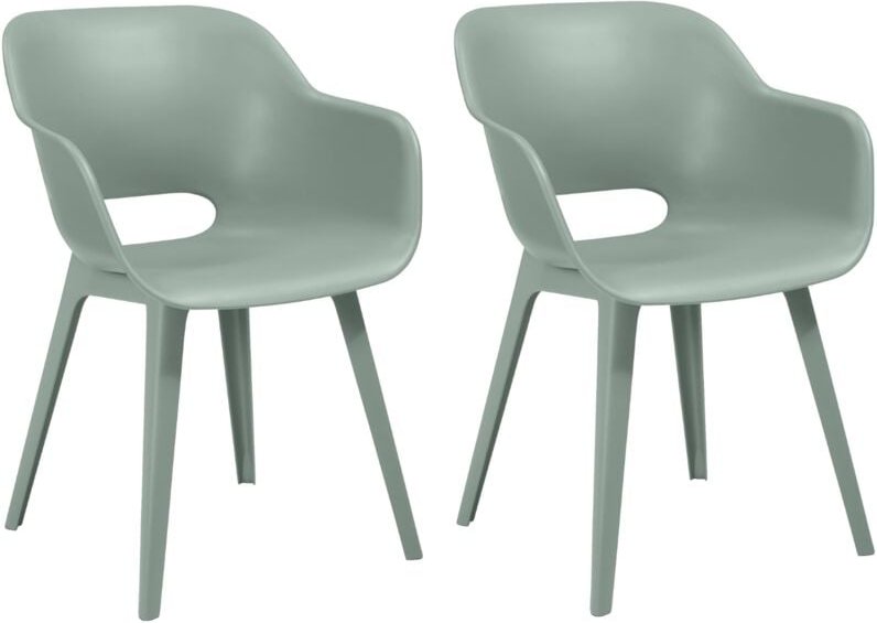 Keter Akola Gartenstuhl - 2 Stück - 55x56.5x80cm - Vintage Green - Set mit zwei Stühlen in einer Box - einfach zu montie...