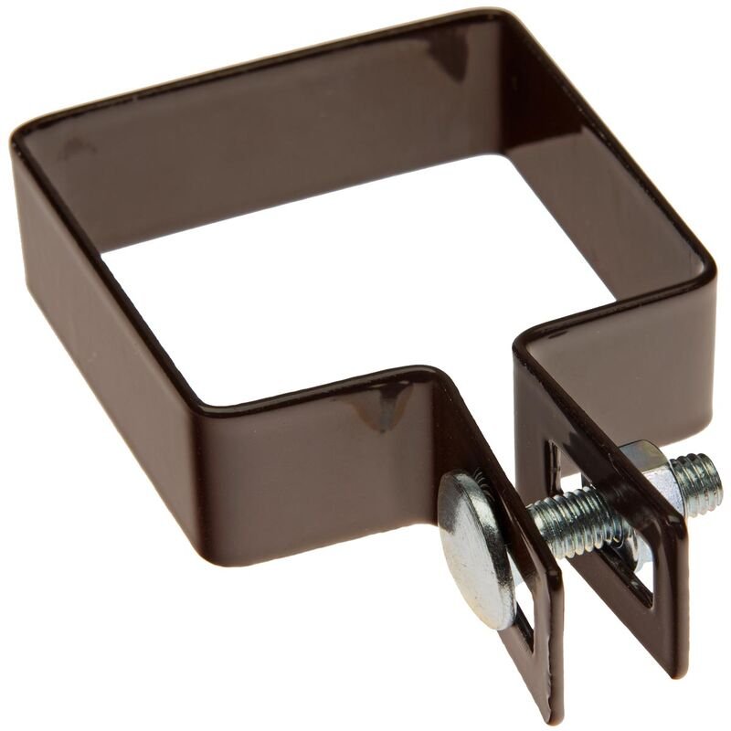 Haga - Strebenschelle 7cm x 7cm Befestigungscchelle eckig für Pfosten in braun 50 Stück