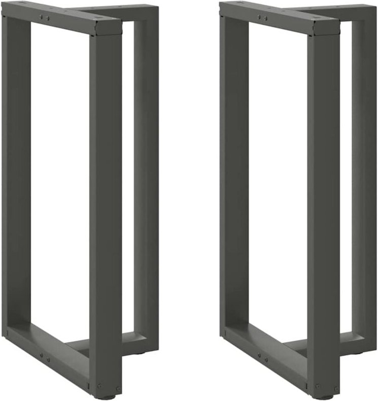 Bartischbeine T-Form 2 Stk. Anthrazit 60x35x(100-101) cm Stahl Vidaxl