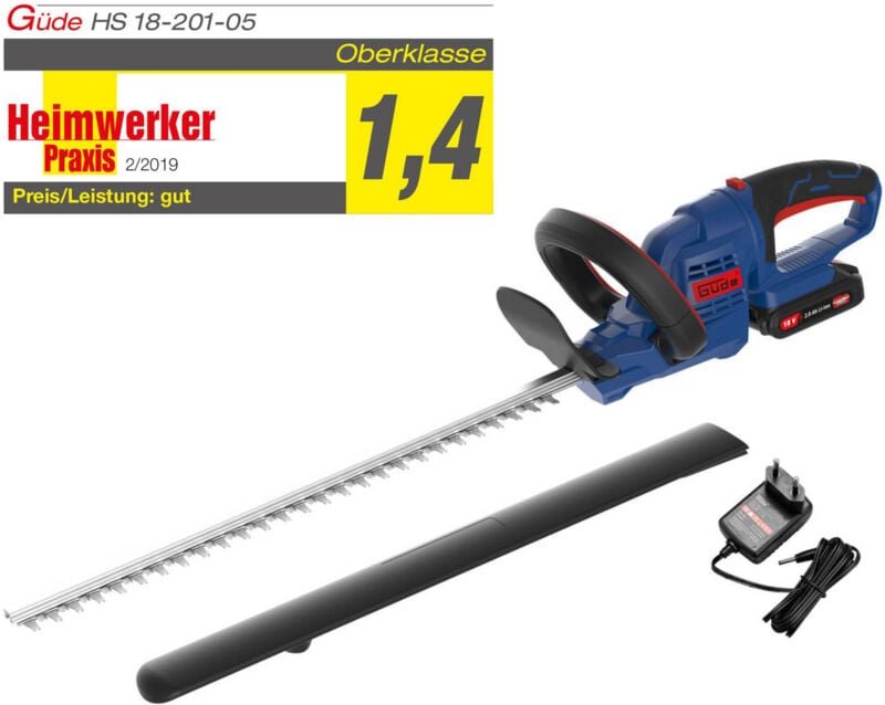 Thumbnail - Güde - Akku Heckenschere hs 18-201-05 18V E³ Akkusystem 2,0Ah Akku Ladegerät 58596