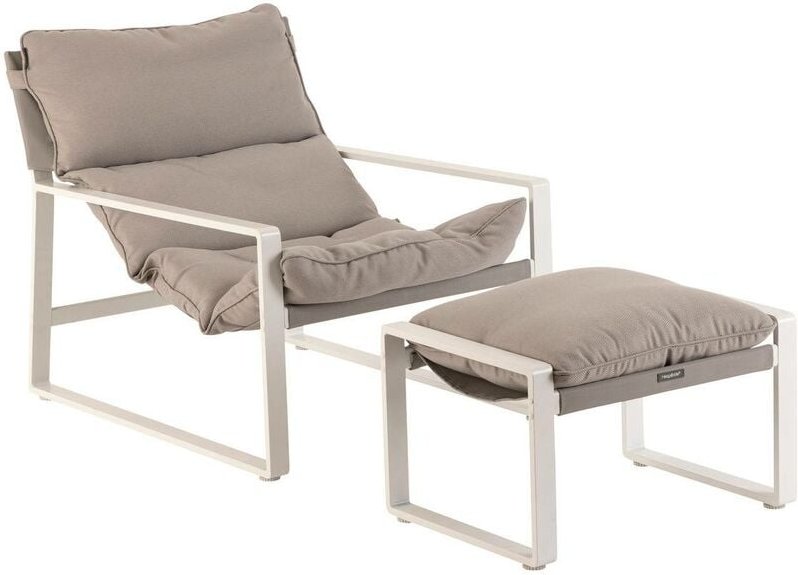 Hesperide - Garten-Relaxsessel lambinio Weiß - Epoxidbeschichtetes Aluminium - Hespéride