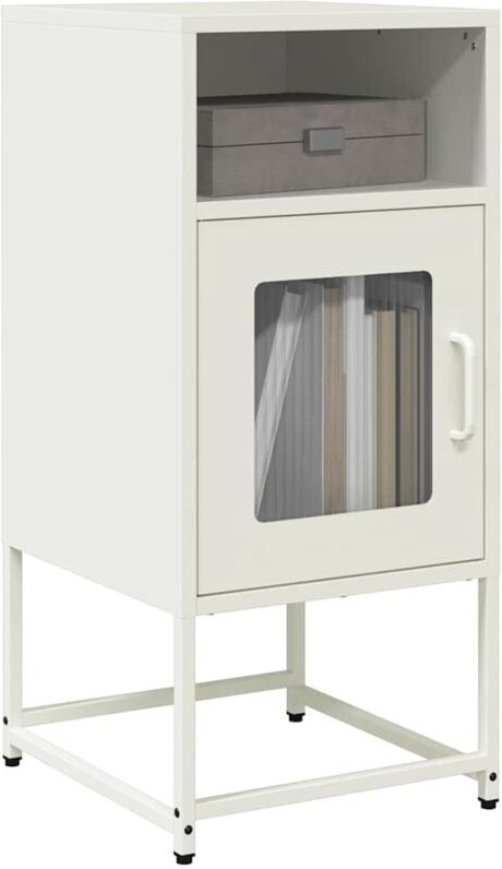 Nachttisch Weiß 36x39x78 cm Kaltgewalzter Stahl Vidaxl