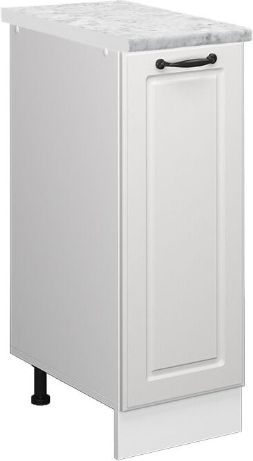 Apothekerschrank R-Line, Weiß Landhaus, 30 cm AP Marmor, Vicco