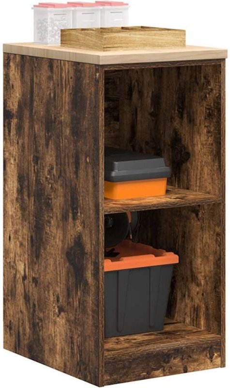 Vidaxl - Garagen-Aufbewahrungsschrank Räuchereiche Massivholz Kiefer