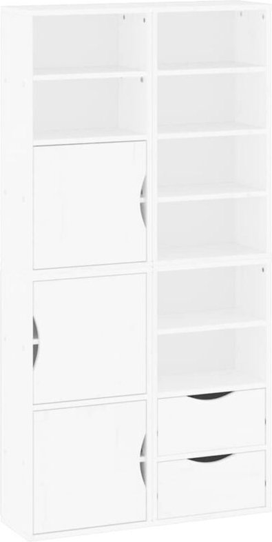 Vidaxl - Beistellschränke 4 Stk. odda Weiß 40x24x79 cm Massivholz Kiefer