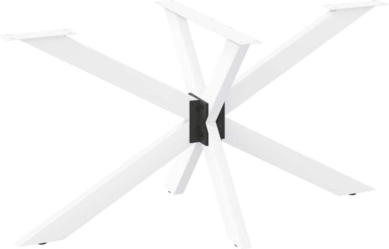 Esstischbein in Spinnenform Weiß 120x68x(72-73) cm Stahl Vidaxl