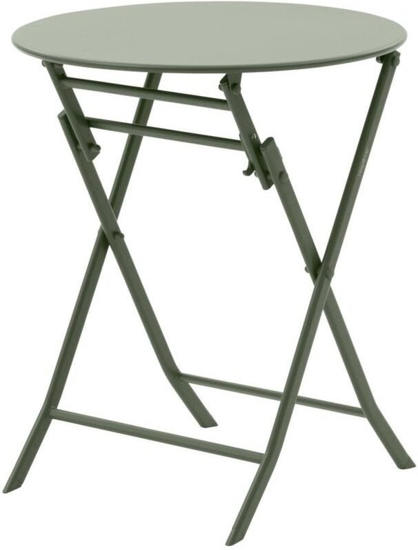 Hesperide - Runder klappbarer Gartentisch Greensboro Lorbeergrün 2-Sitzer aus Stahl - Hespéride