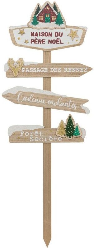 Schild Haus Weihnachtsmann aus Holz 120cm - Feeric lights & christmas