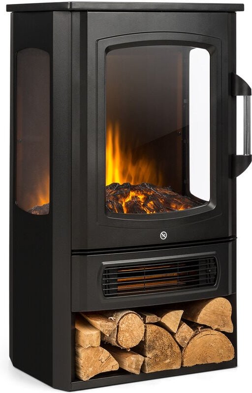 Bormio Panorama Elektrischer Kamin 1000/2000W Thermostat