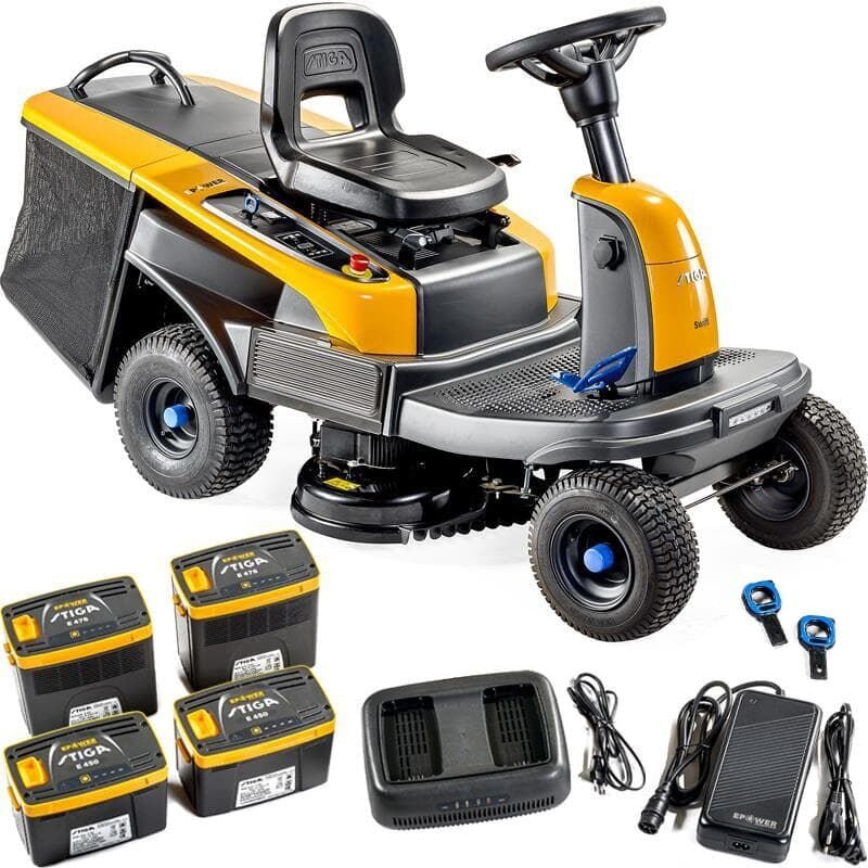 STIGA Swift 372e - Akku-Rasentraktor 25Ah (2x5Ah + 2x7.5Ah)