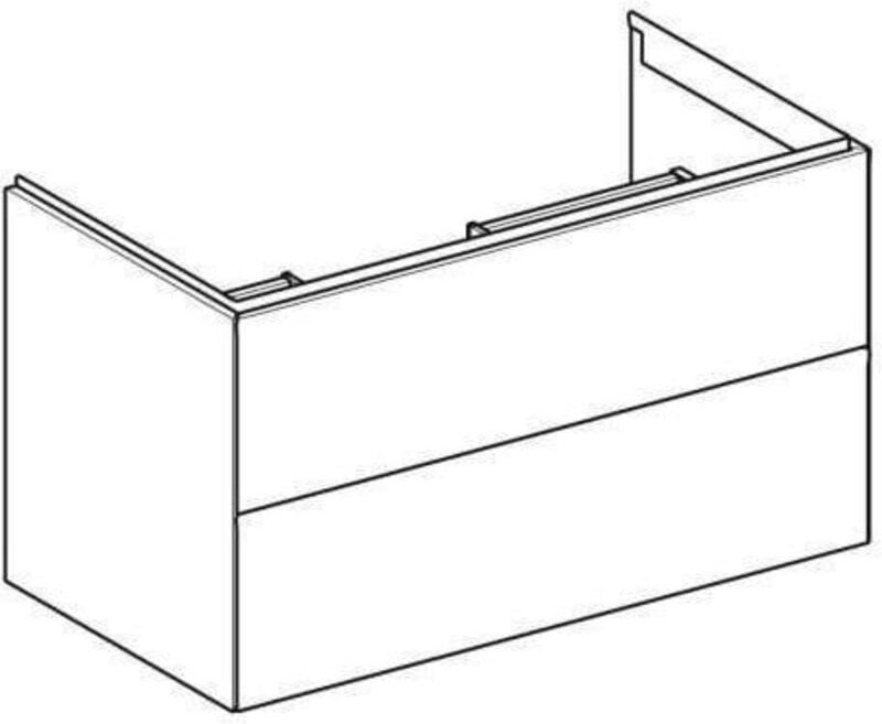 Geberit one Waschtischunterschrank, 2 Schubladen, 88,8x50,4x47cm,