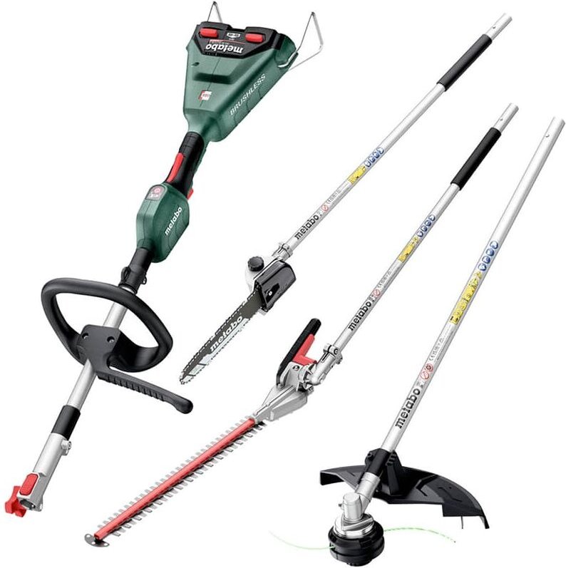 Metabo Akku Heckenschere Hochentaster Freischneider + MA 36-18 LTX BL Q 2x18V Solo