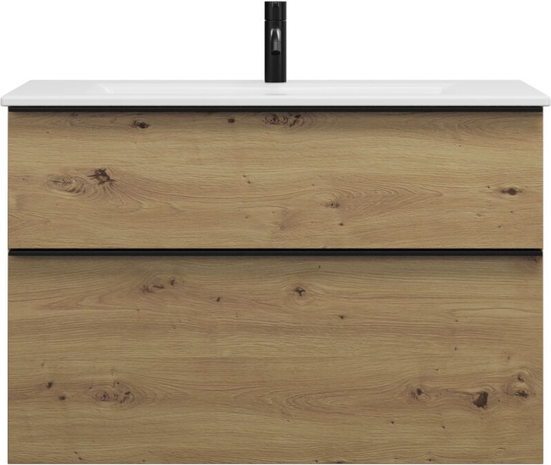 burgbad Eqio Slim Keramik-Waschtisch inklusive