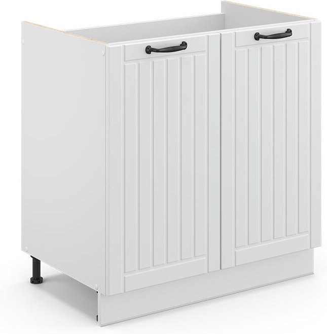 Küchenschränke Fame-Line, Weiß Landhaus, 80 cm ohne Arbeitsplatte Vicco