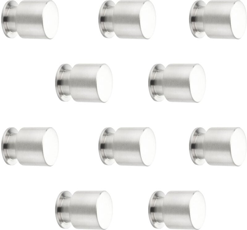 10er Pack - Möbelknopf EK05 Ø 30 mm Edelstahl gebürstet Möbelknauf von SOTECH