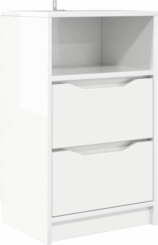 Nachttisch Hochglanz Weiß 40 x 30 x 467 cm Holzwerkstoff vidaXL