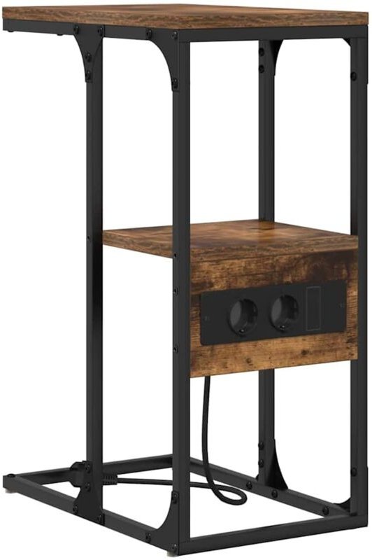 Nachttisch Räuchereiche 41,5 x 26 x 60,5 cm Holzwerkstoff Vidaxl