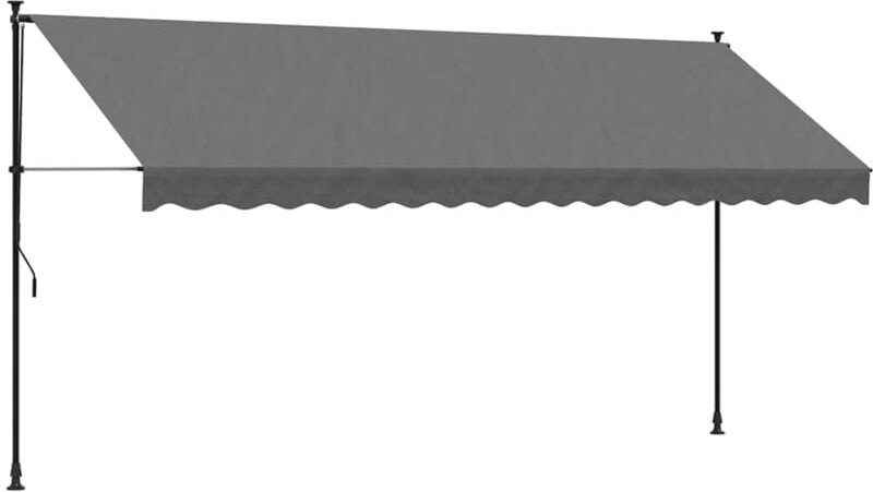 Markise Einziehbar Anthrazit 400x150 cm Stoff und Stahl - Vidaxl