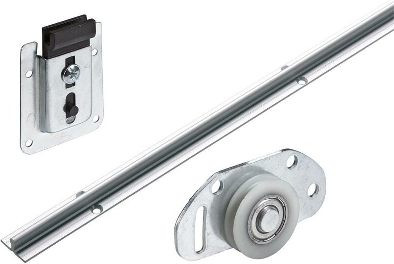 Hettich Komplettset für zwei Schiebetüren mit Laufprofilen zum Aufschrauben - SlideLine 12