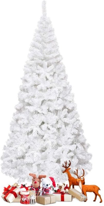 240cm Künstlicher Weihnachtsbaum, Tannenbaum mit Metallstaender, Christbaum pvc Nadeln, Kunstbaum Weihnachten ideal für ...