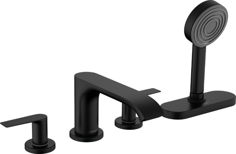 Vivenis - Wannenrandarmatur, 4-Loch-Installation, sBox, schwarz matt 75444670 - Hansgrohe