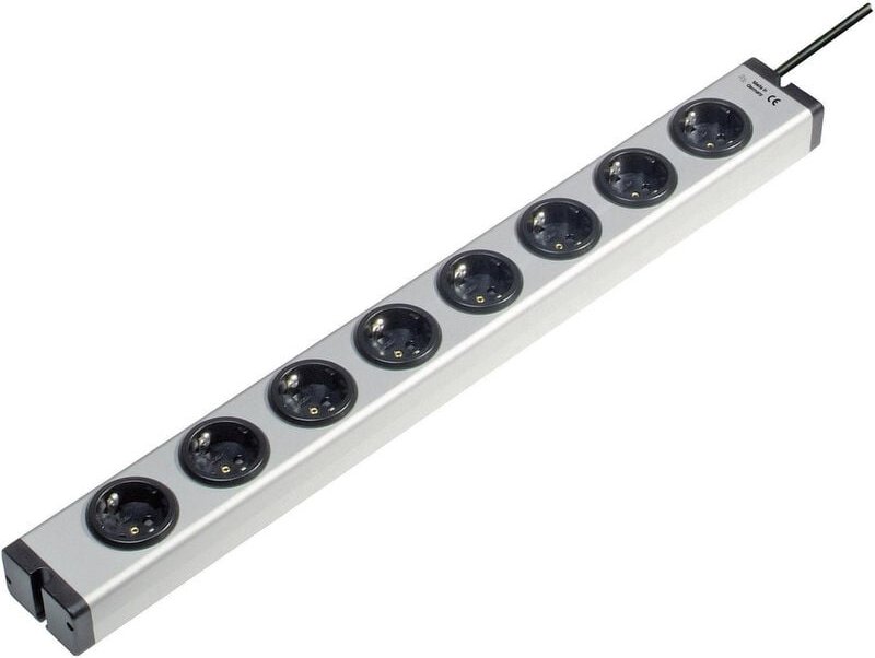 Ehmann - 0600x00082031 Steckdosenleiste 8fach Aluminium Schutzkontakt 1 St.
