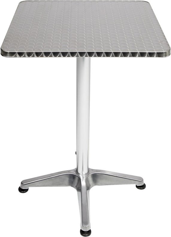 Inda-exclusiv - Bistrostehtisch Aluminium 60x60cm Höhenverstellbar 70/110cm-D537504-neu