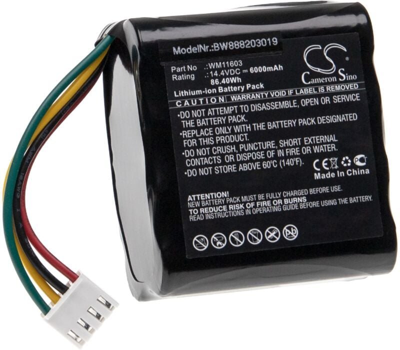 Vhbw - Akku kompatibel mit Weinmann Accuvac Pro Medizintechnik (6000mAh, 14,4V, Li-Ion)