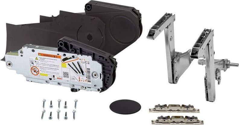 Aventos hs Kraftspeicher-Set Typ f anthrazit Korpushöhe 526 - 675 mm Frontgewicht 9,75 - 19 kg - Blum