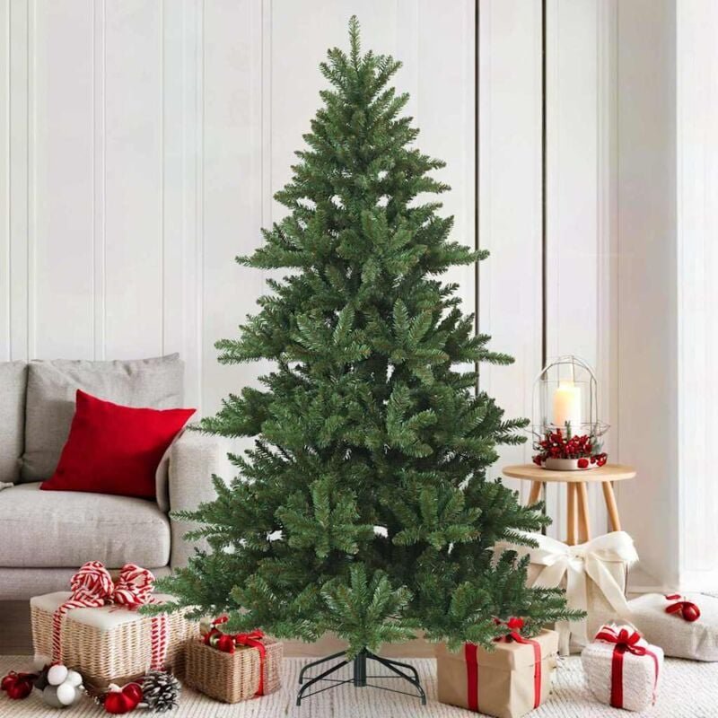 Künstlicher klappbarer Weihnachtsbaum Grün 180 cm PVC, Stahl vidaXL