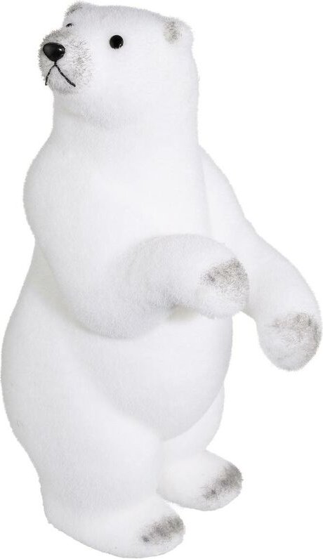 Weihnachtsdekoration, Stehender Bär beflockt H.50CM - Atmosphera créateur d'intérieur