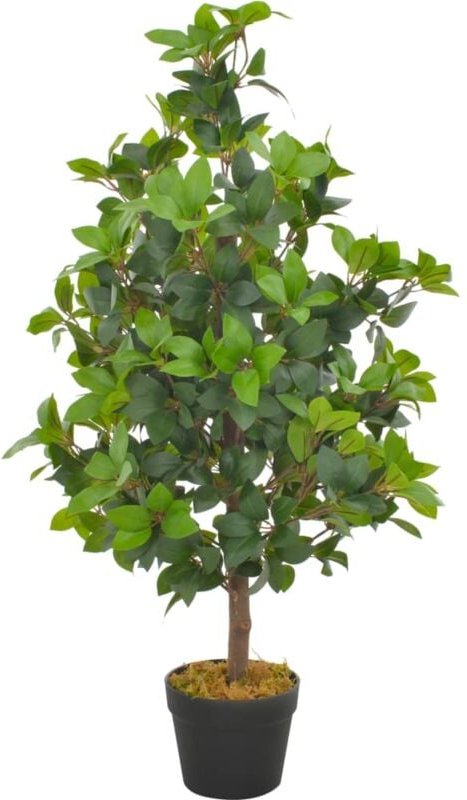 Künstliche Pflanze Lorbeerbaum mit Topf Grün 90 cm Vidaxl