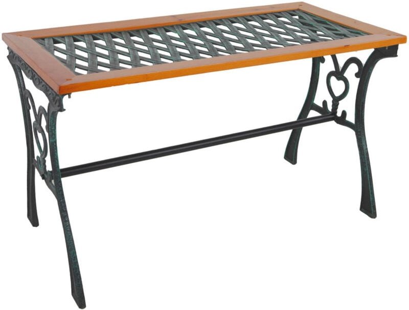 Mojawo - Gusseisen Gartentisch mit Glasplatte 98x46xH56cm-MMC4365-T-Tisch