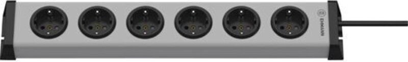 Ehmann - 0200x00062301 Steckdosenleiste 6fach Grau, Schwarz Schutzkontakt 1 St.
