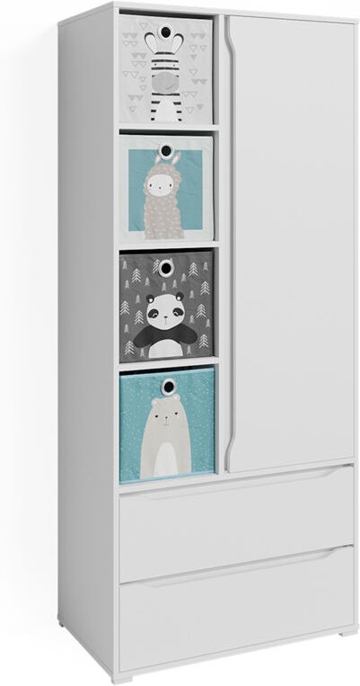 Vicco - Kleiderschrank Ruben, Weiß, 80 x 189.9 cm