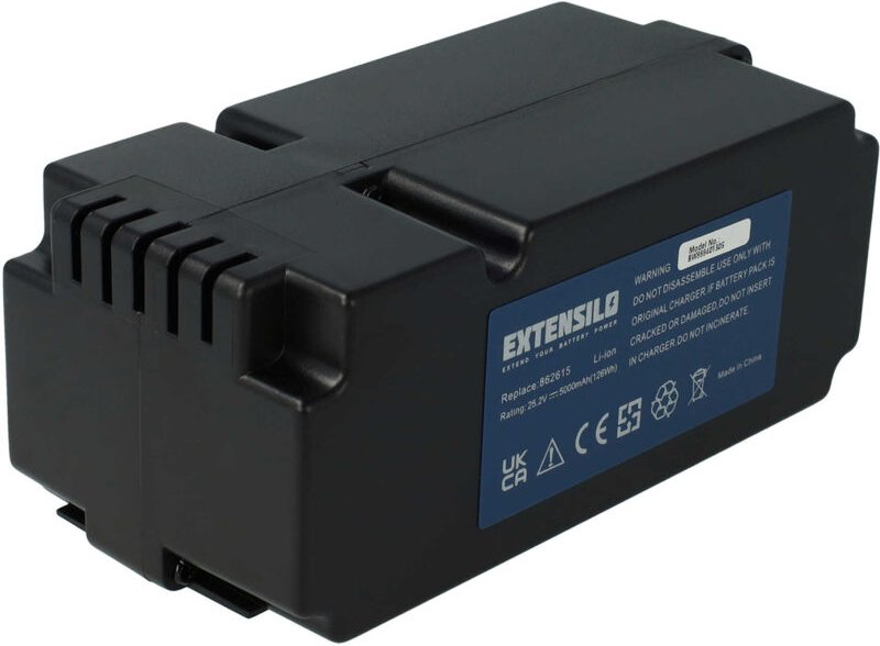 Extensilo - Akku kompatibel mit Yard Force MR600, SA1000, SA1500, SA500 Rasenroboter Rasenmäher (5000mAh, 25,2V, Li-Ion)