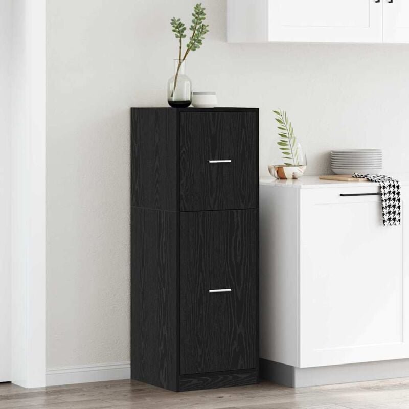 Apothekerschrank Schwarze Eiche 40 x 41 x 118 cm Holzwerkstoff Vidaxl