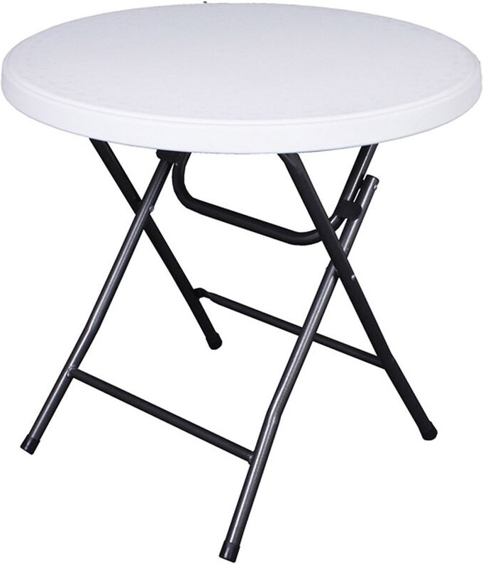 Gartentisch klappbar rund GARDA-120 in weiß, B/H/T: ca. 80/73/80 cm