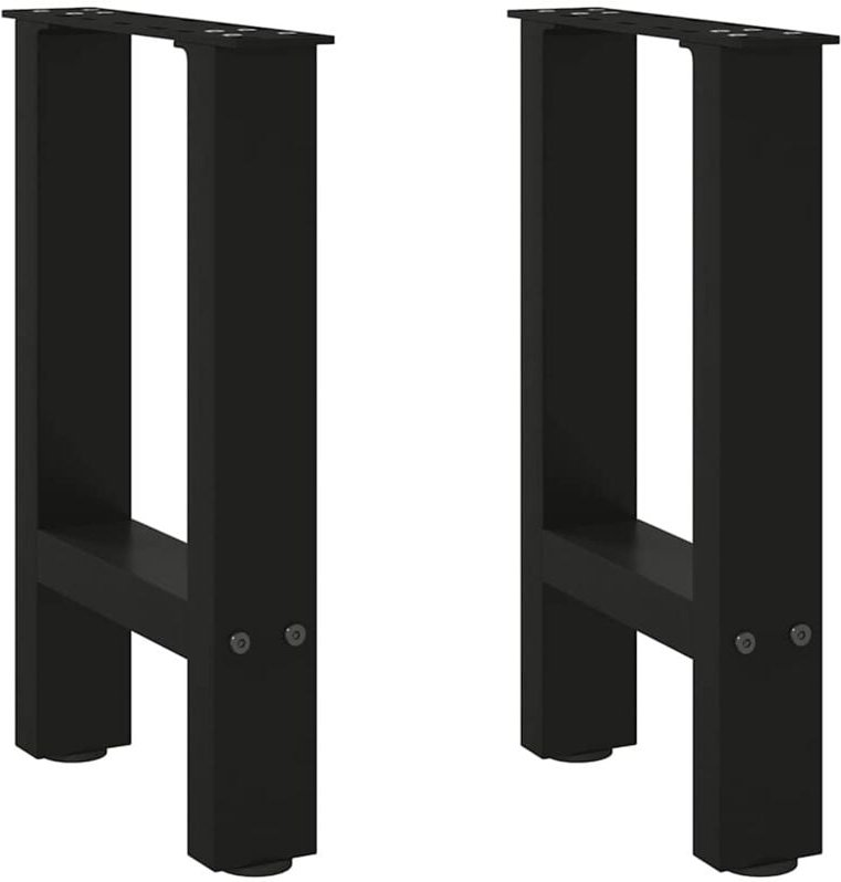 Couchtischbeine Schwarz 2 Stk. 28x(42-43) cm Stahl Vidaxl