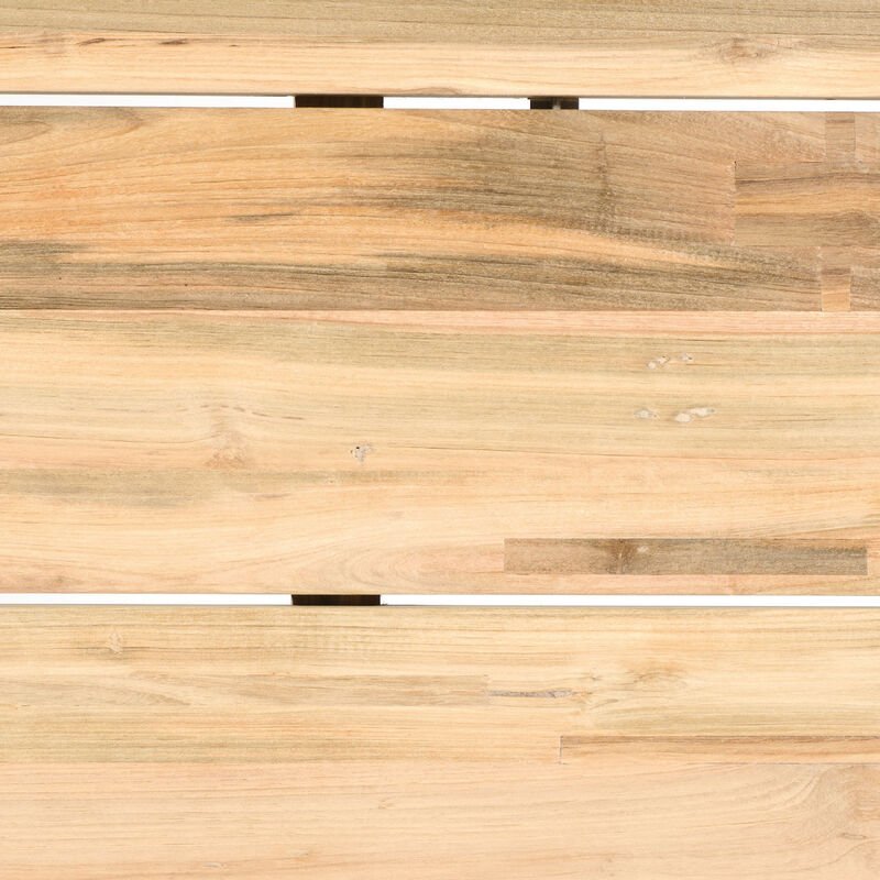 Sonnenpartner - Gartentisch Base 160x90 cm Aluminium silber Tischsystem Tischplatte Solid Old Teak natur 80050536