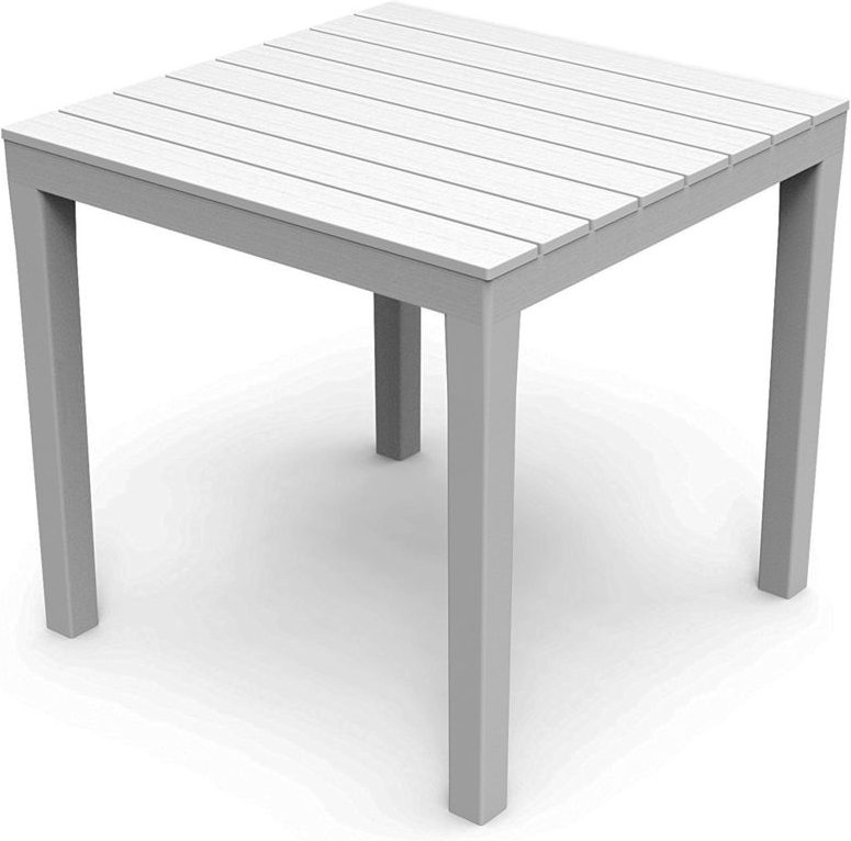 Thumbnail - Mojawo - Gartentisch Bali Eckig Weiß 78x78x72cm-DTBL028BI