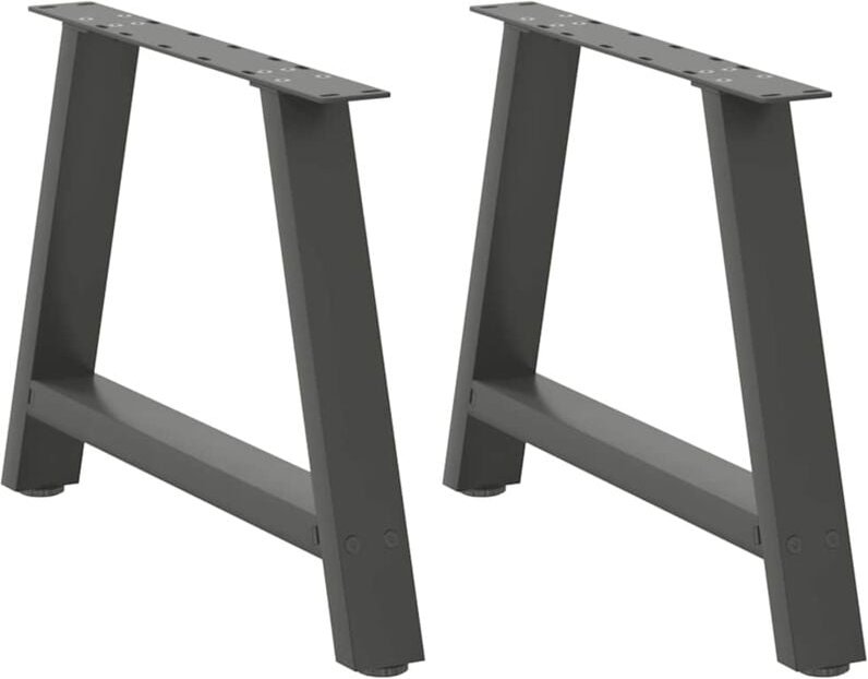 Couchtischbeine A-Form 2 Stk. Anthrazit 60x(42-43) cm Stahl Vidaxl