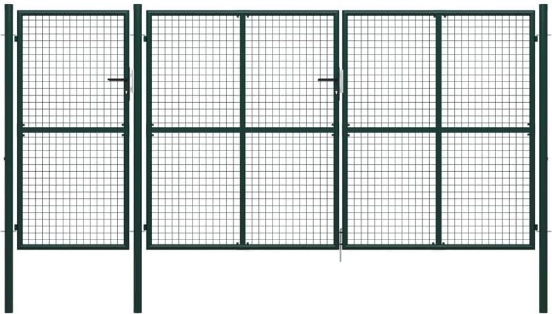 Vidaxl - Gartentor Stahl 400 x 150 cm Grün
