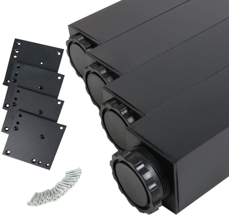 Ms Beschläge - Edelstahl farbende Tischbeine 4er Set Eckig 60 x 60mm Höhe 710mm Tischstempel